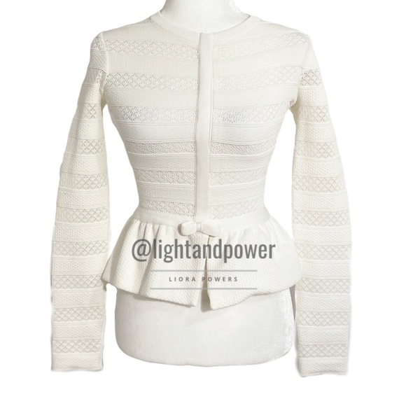 Valentino Jackets & Blazers - Valentino White Peplum Jacket XS EUC